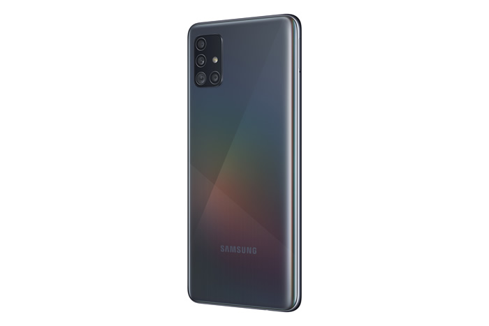 Galaxy A51 Black Rainbow Effect