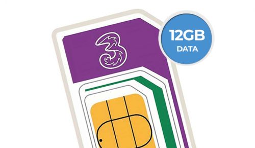 12GB SIM only deal on Three just £6